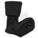 Black Scottish Diamond Cuff Men Kilt Hose Socks