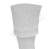 Highland Style Men White Diamond Cuff Kilt Socks