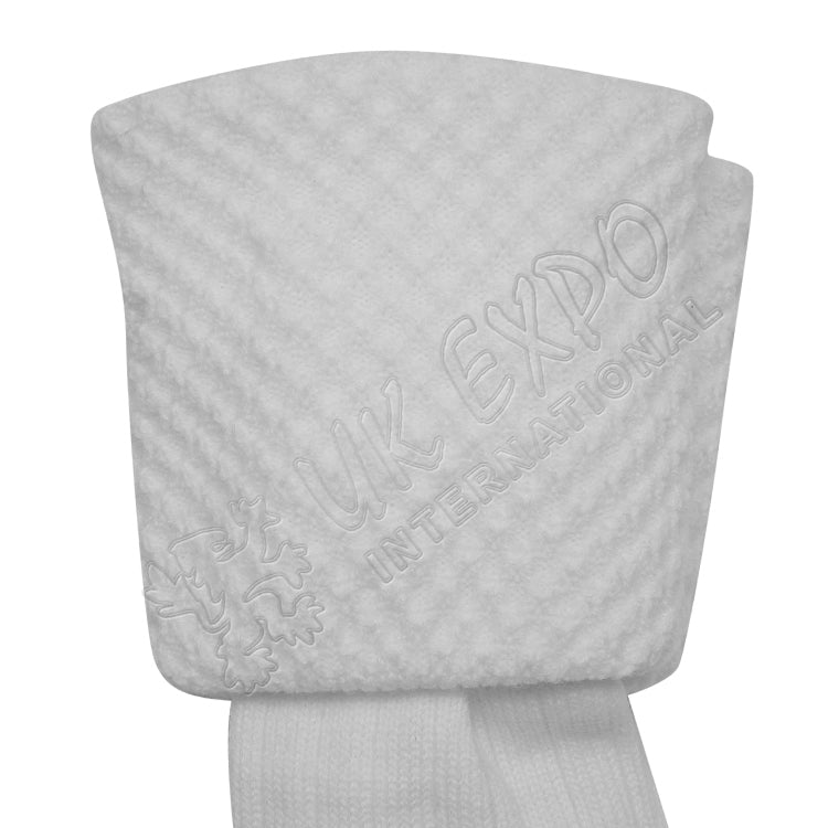 Highland Style Men White Diamond Cuff Kilt Socks