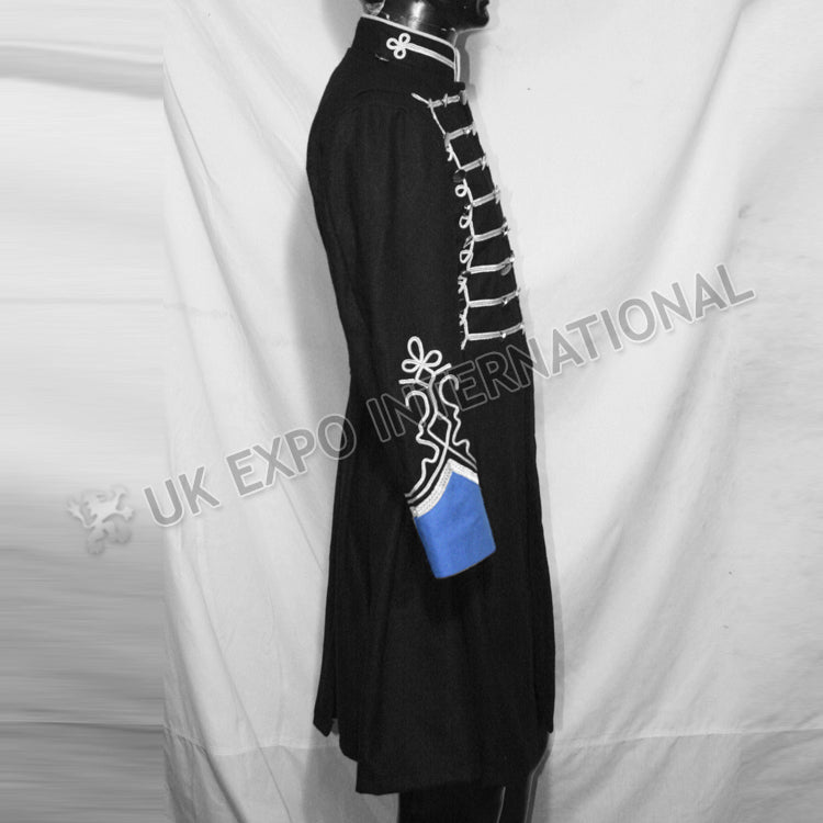 Black Spanish Civil War Hussar Style Long Coat