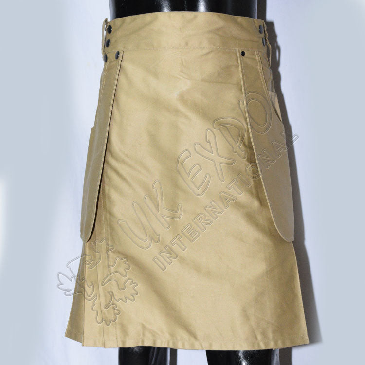 Heavy Duty Khaki Utility Kilt