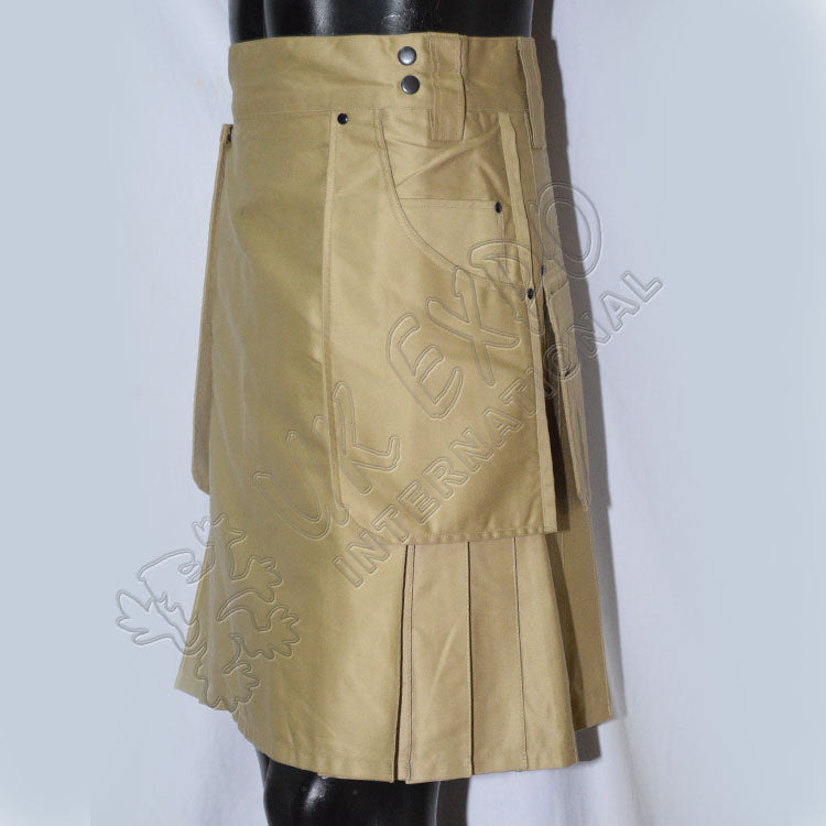 Heavy Duty Khaki Utility Kilt