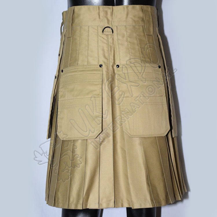 Heavy Duty Khaki Utility Kilt