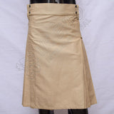 Men Deluxe Khaki Utility Kilt