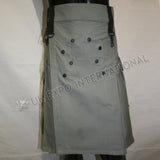 Men Gray Exe Tactical Webbing Utility Kilt