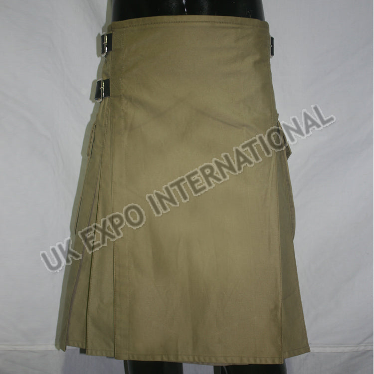 Scottish Modern Khaki Utility Kilt