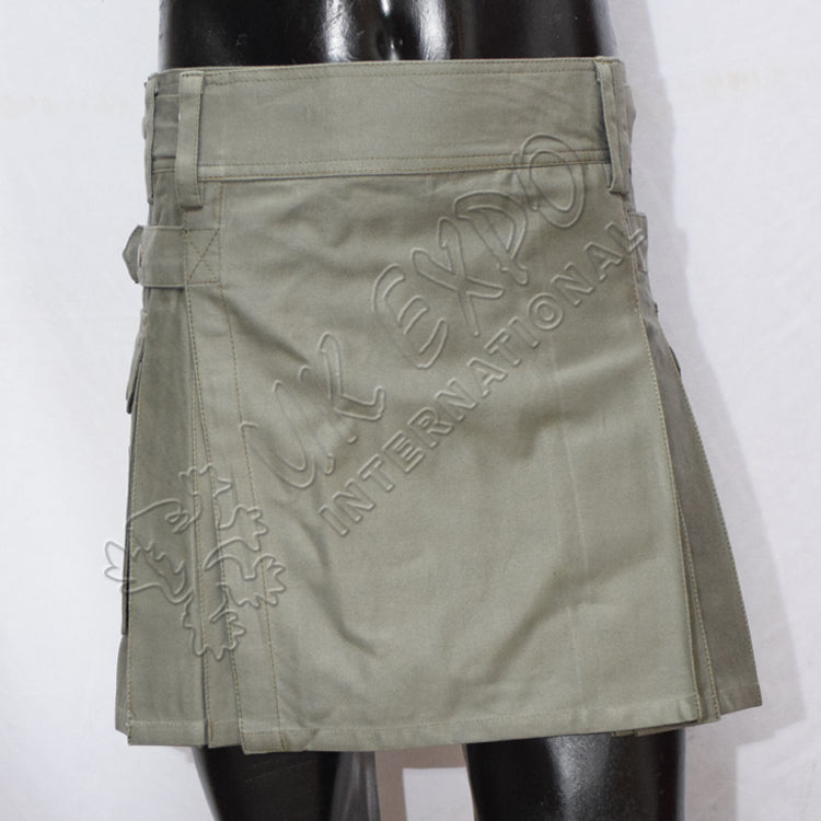 Olive Color Ladies Utility Kilt