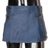Women Utility Short Kilt Navy Color With Leather Straps