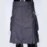Active Men Blue Denim Utility Kilt
