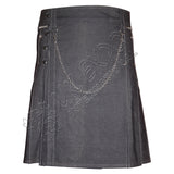 Blue Denim Jeans Fashion Kilt