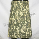 Green Digital Des Camouflage Utility Kilt