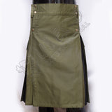 Olive Hybrid Black Decent Box Pleat Utility Kilt