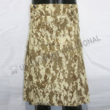Brown Des Fashion Camouflage Utility Kilt