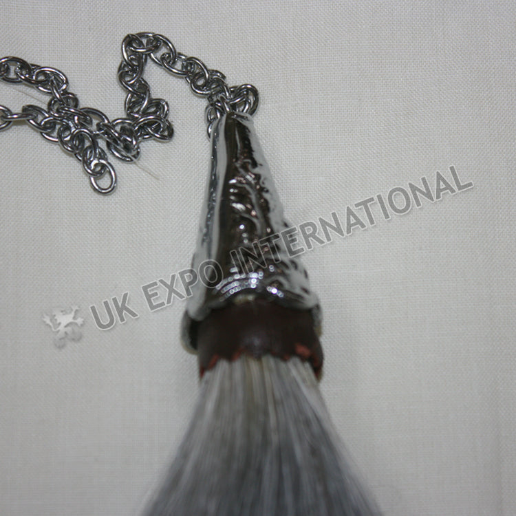 Chrome Gray Horse Hair Tassel