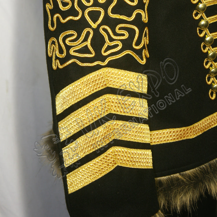 Black Hendrix Jimi Golden Braid Military Jacket