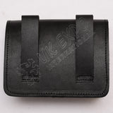 Black Embossed Waist Belt Pouch