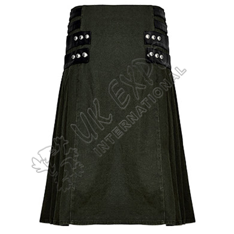 Military Green Roman Soldier Utility Kilt