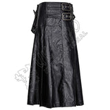 Dominated Style Leather Utility Kilt