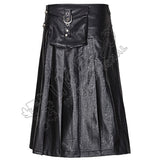 Dominated Style Leather Utility Kilt