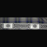 White Color Belt With Black Hand Embroidery And Black Backing