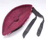Airborne Maroon Glengarry Hat With White Dicing
