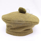 Canadian Khaki Military Bonnet With Khaki Pom Pom