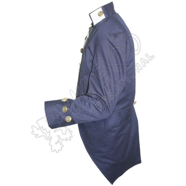 Napoleonic Naval Lieutenant Dark Blue Cotton Frock Coat