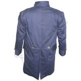 Napoleonic Naval Lieutenant Dark Blue Cotton Frock Coat