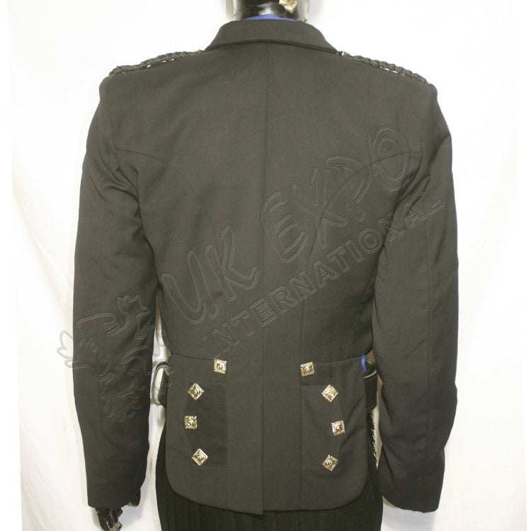 Prince Charlie Jacket & Vest In Dark Blue & Black Color