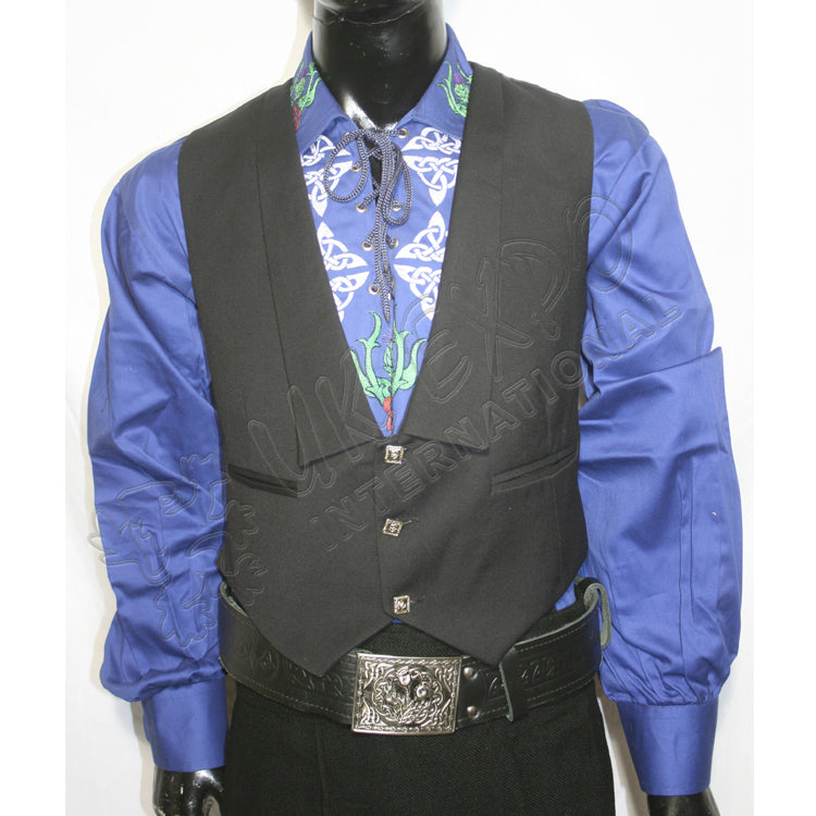 Prince Charlie Jacket & Vest In Dark Blue & Black Color