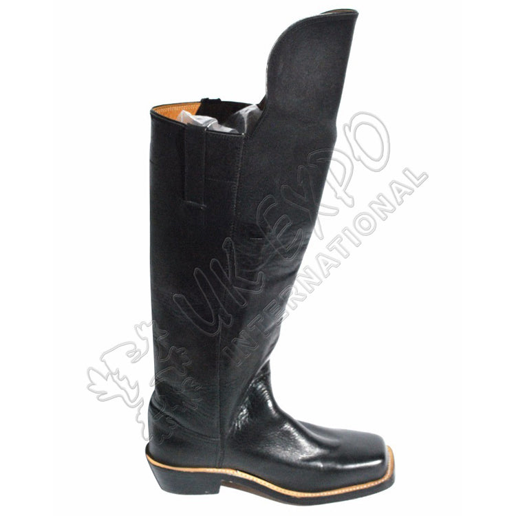 WW2 Black Leather Officer Cavalry Boot