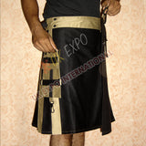 Black Hybrid Khaki Two Tone Utility Kilt