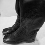 WWII Black Leather 19th Century Tall Boots