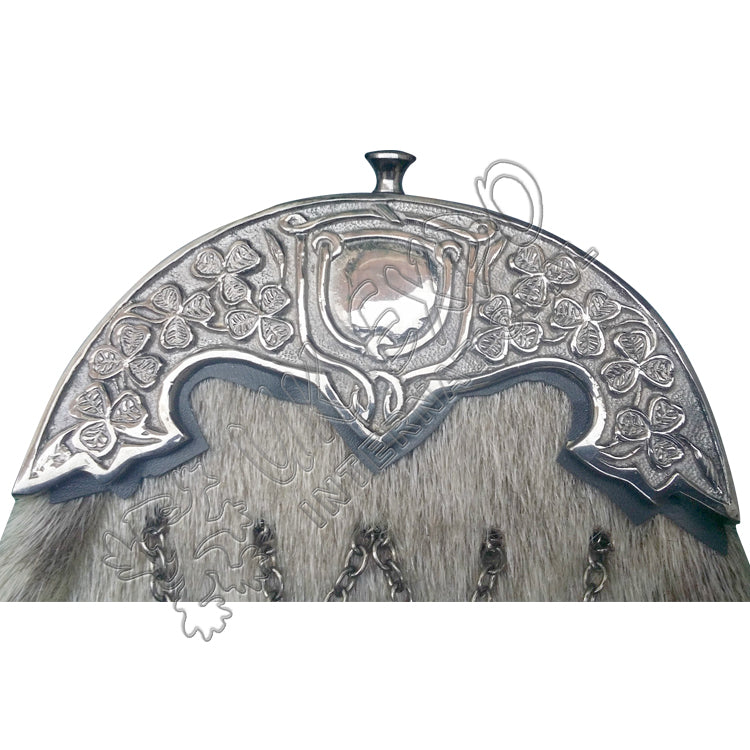 Antique Shamrock Seal Skin Sporran