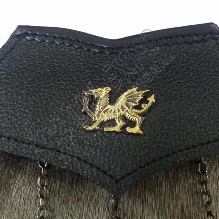 Seal Skin Semi Dress Welsh Dragon Kilt Sporran
