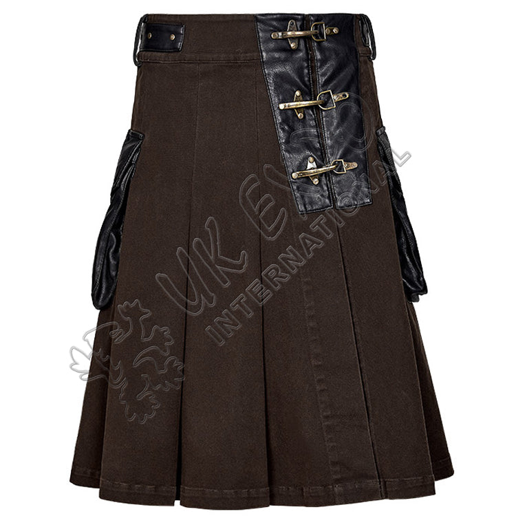Dark Brown Scottish Rival Stereoscopic Utility Kilt