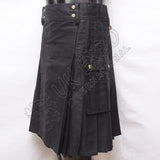 Modern Men's Black Utility Kilt