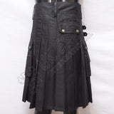 Modern Men's Black Utility Kilt