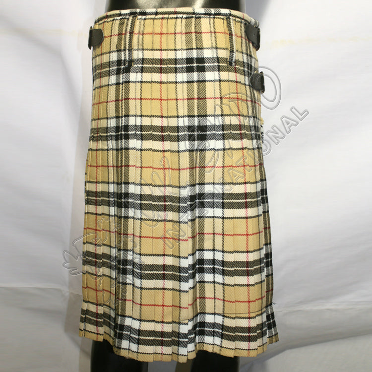 Camel Thompson Tartan Kilt