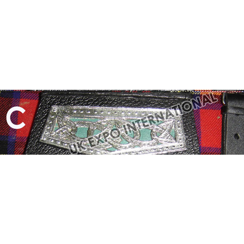 Celtic Emblem Black Leather Sporran
