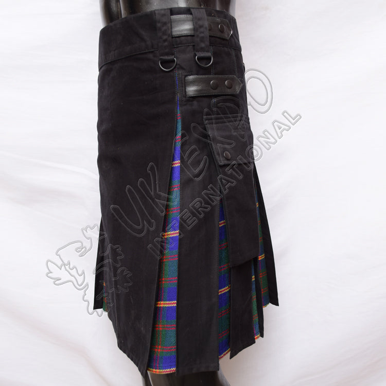 Decent Black Hybrid With US Marine Tartan Utility Kilt