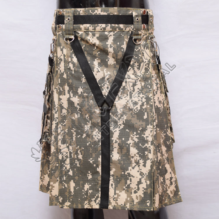 Y Style Digital Camouflage Utility Kilt