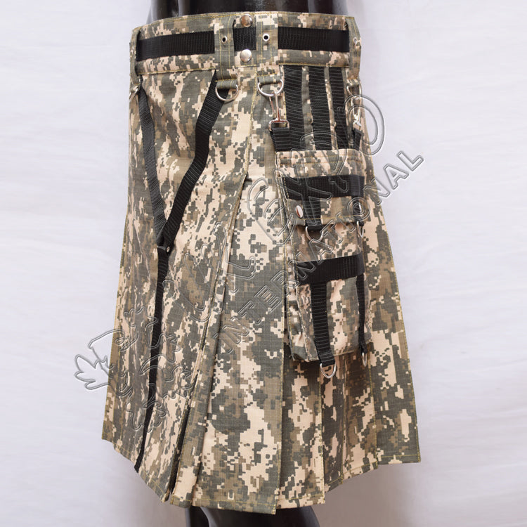 Y Style Digital Camouflage Utility Kilt