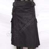 Modern Black Utility Kilt