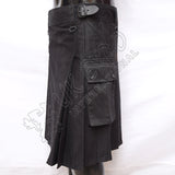 Modern Black Utility Kilt