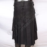 Modern Black Utility Kilt