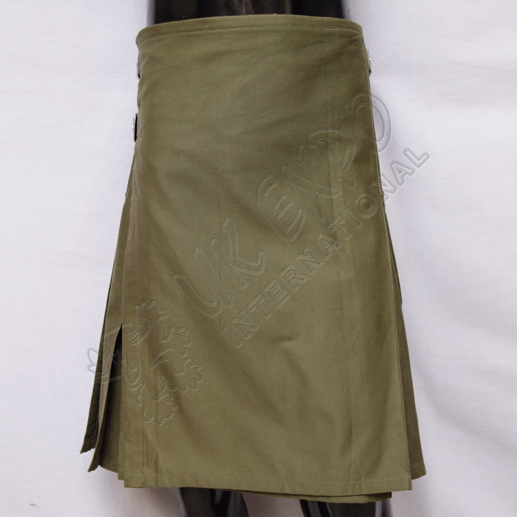 Scottish Modern Olive Kilt