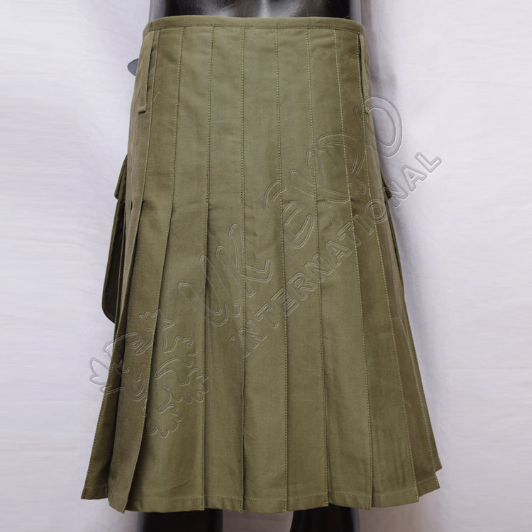 Scottish Modern Olive Kilt