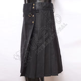 Modern Deluxe Black Utility Kilt