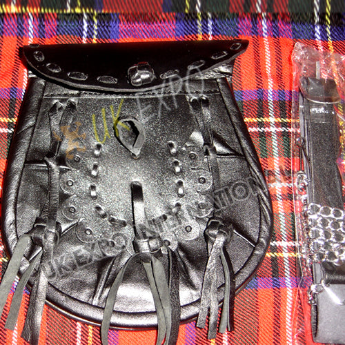 Celtic Hand Made Leather Lace Bag Sporran